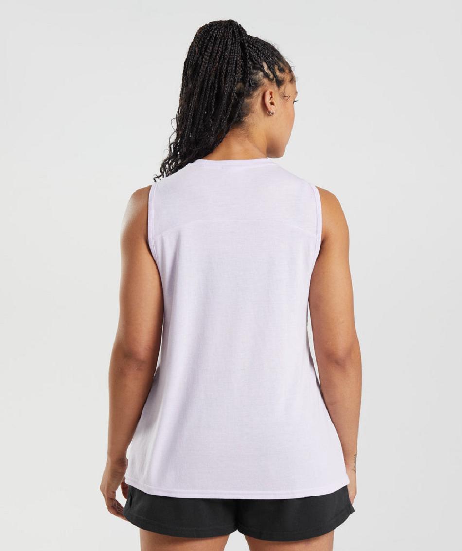 Camiseta Tirantes Gymshark Legacy Mujer Moradas | CO 2383YXF